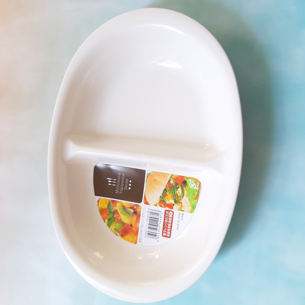 Khay ăn dặm bầu dục 2 ngăn Nakaya Nhật Bản