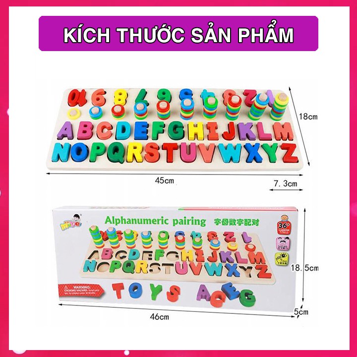 Bảng Montessori Logic Tiếng Anh Cho Bé Học Chữ Cái Và Số Đếm