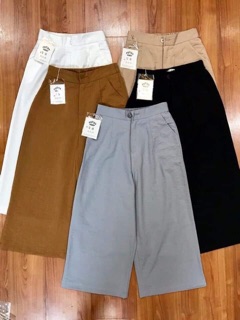 Quần culottes nữ đũi sớ siêu đẹp