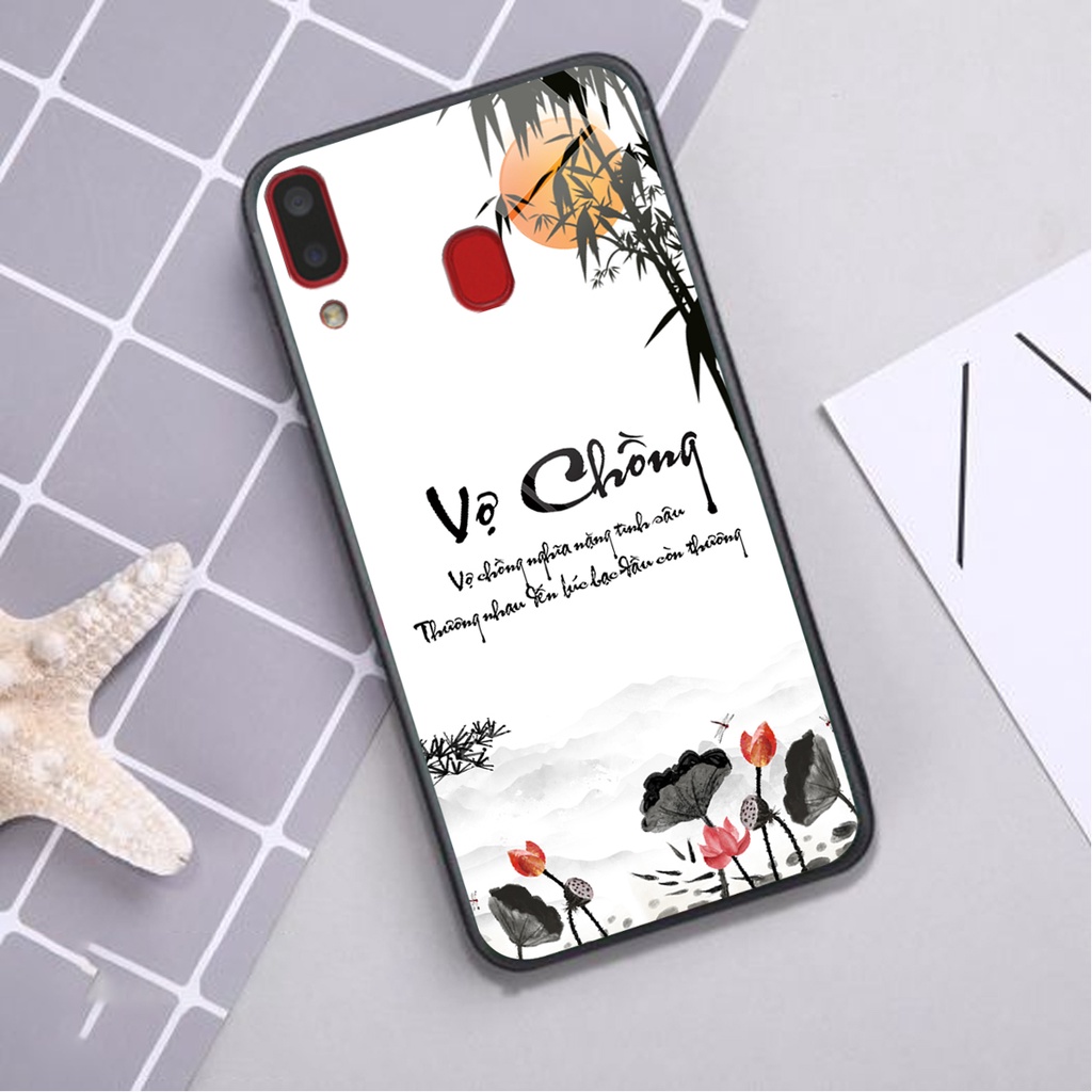 Ốp lưng KÍNH Samsung Galaxy A20 / A30 / M20 in hình 3D TÀI LỘC-TÂM AN -MÃ ĐÁO