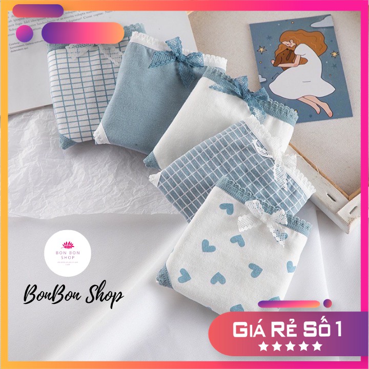 Set 5 Quần Lót COTTON Combo 5 Quần Chíp Nữ Nhiều Loại Cạp Vừa Cạp Vừa Chống Hằn Lộ Viên Co Gĩan NHều