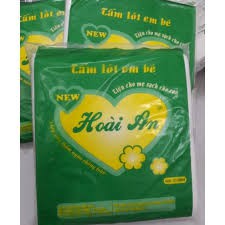 Tấm lót phân xu Hoài An dành cho trẻ sơ siinh, giấy lót chống thấm cho trẻ 3 lớp loại đẹp (bịch đại 15 tờ)