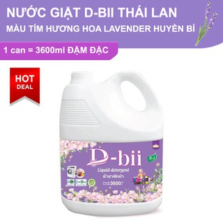 Nước giặt D-BII Thái Lan can 3600ml. Nước giặt đậm đặc, mùi thơm lâu, quần áo mềm mại, tiết kiệm.