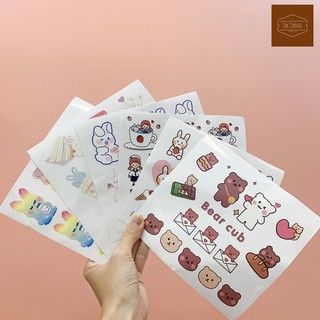 Sticker dán trang trí dễ thương 172mm x 163mm