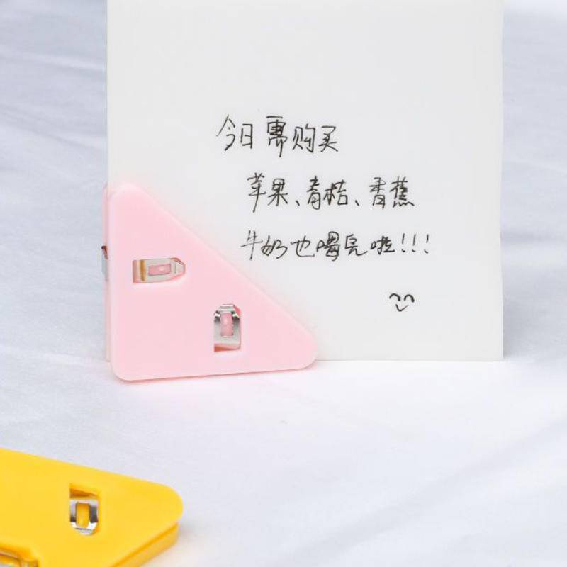 ⭐ iLado ⭐ 【10 PCS / túi dự phòng】 Kẹp tài liệu mini Tam giác kẹp giữ Kẹp Bướm kẹp nhựa Văn phòng phẩm trong suốt màu đặc Học Sinh kẹp giấy đồ dùng học tập Acrylic Tiện Dụng Cho Học Sinh cho trường học văn phòng dễ thương