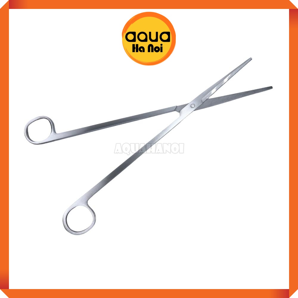 Kéo lưỡi thẳng/lưỡi cong cắt tỉa cây thủy sinh Jusuo - inox không gỉ - 25cm