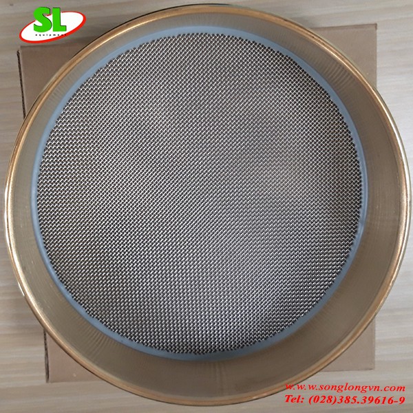 Sàng rây bột đường kính 8 inch, lưới inox, khung bằng thau