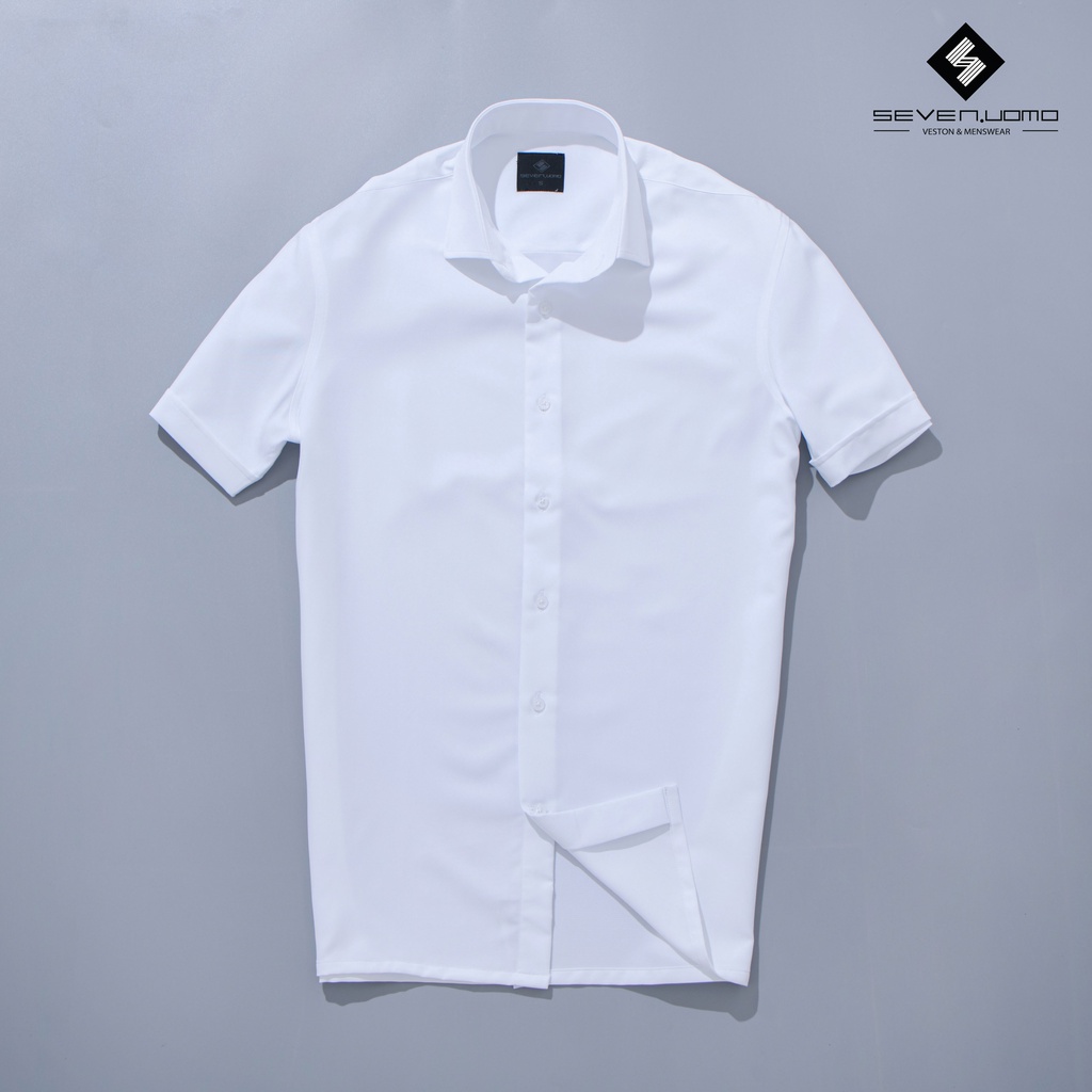 Áo sơ mi nam cộc tay công sở thoáng mát form dáng Hàn Quốc slimfit không nhăn. SEVEN UOMO SMC-T31