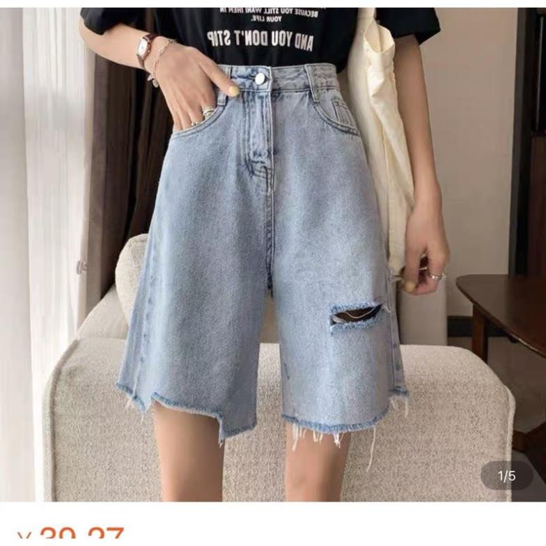 💯Quần Jeans Ngố Rách Ullzang 1 Line ❣️