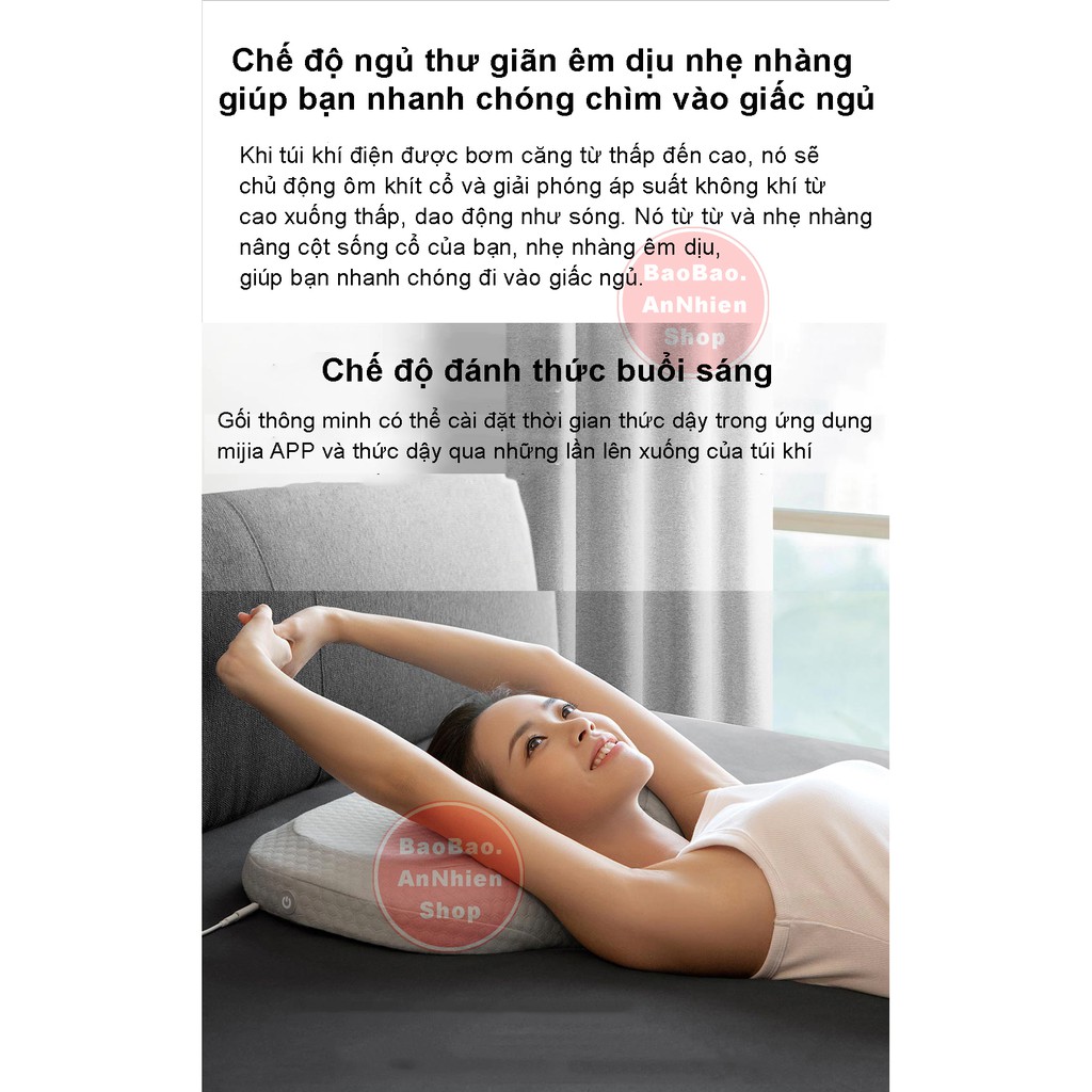 Gối ngủ massage cổ thông minh Xiaomi Leravan LEGA AI hỗ  trợ 4 chế độ massage giúp giảm cơn đau hiệu quả