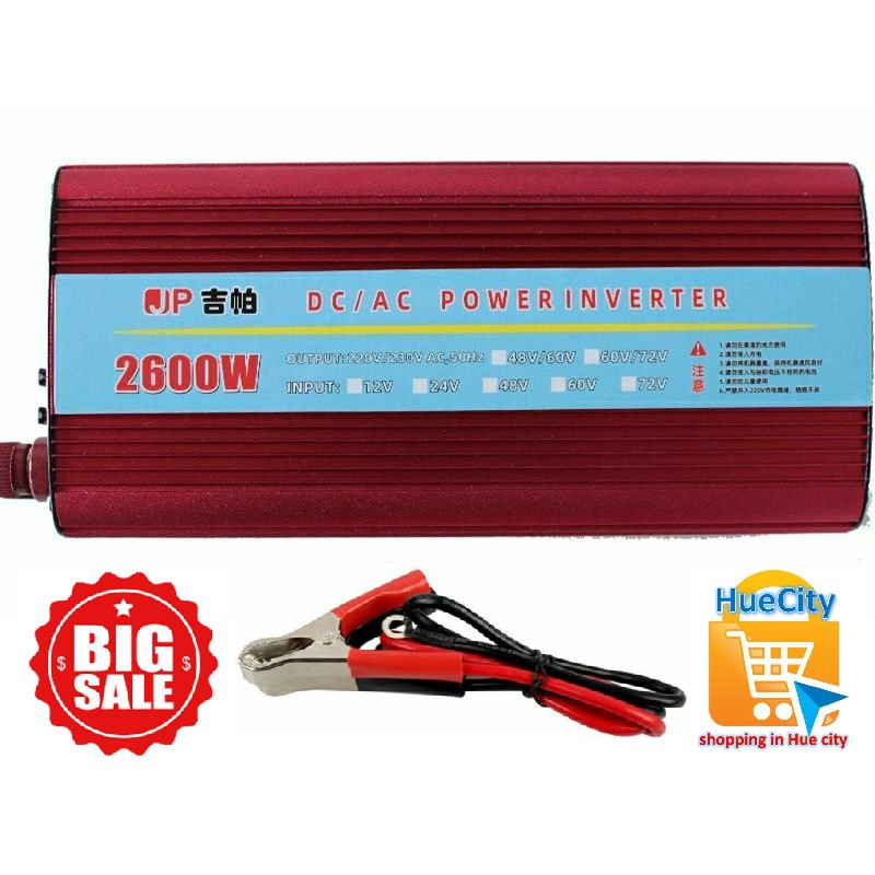 Bộ chuyển đổi điện (Inverter) Sin chuẩn từ 12V lên 220V công suất 600W, 1.600W và 2.600W