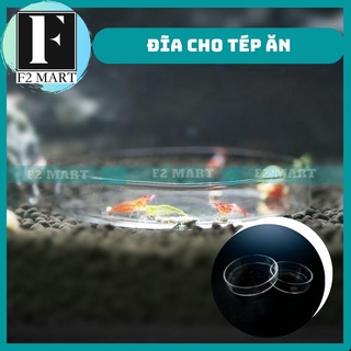 Đĩa cho tép ăn bằng thuỷ tinh - Chén cho tép ăn - khay đựng thức ăn tép, cá thủy sinh