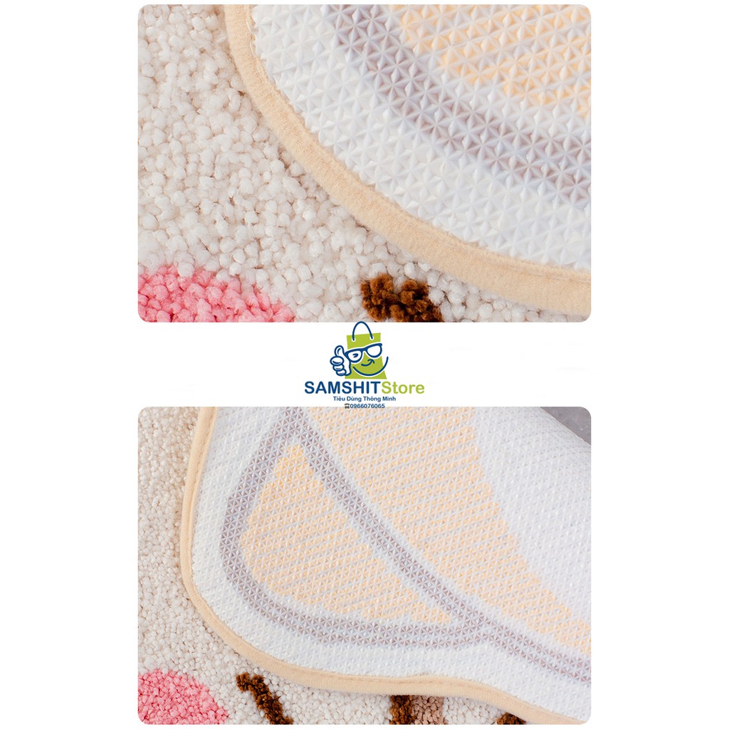 Thảm Chùi Chân Chống Trơn Trượt, Thảm Lót Chân Phòng Tắm, Cửa Ra Vào Phòng Khách, Phòng Ngủ Hình Thú Đáng Yêu - GD01