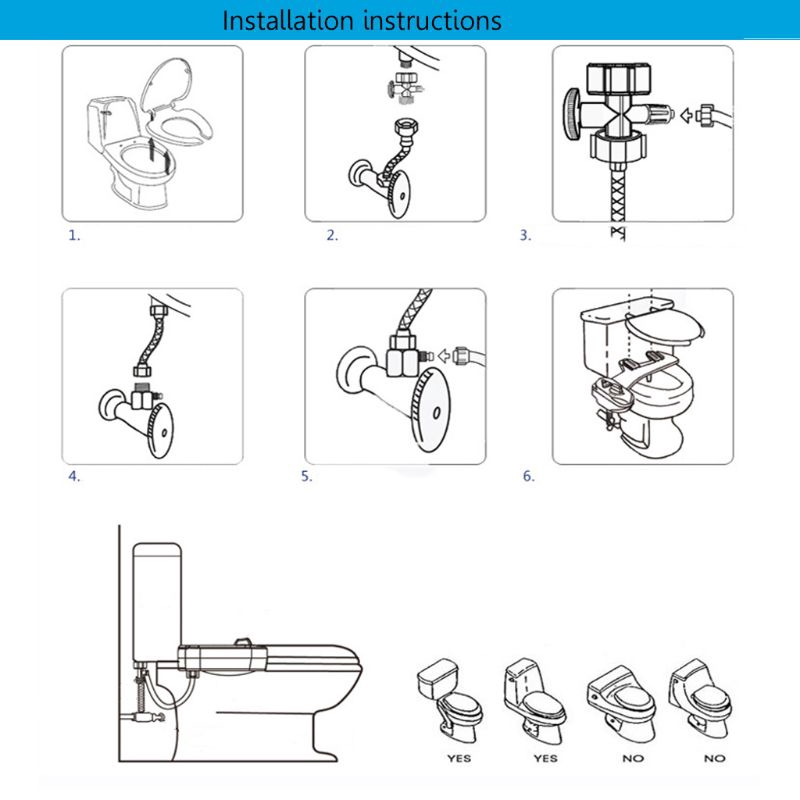 Vòi Phun Nước Thông Minh Gắn Bồn Cầu Tiện Lợi