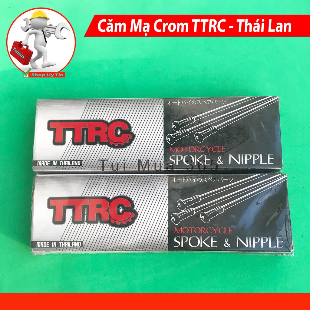 Bộ Căm Trước Sau Mạ Crom TTRC Thắng Đùm Dream, Wave Thắng Đĩa Wave RS, Sirius, Exciter 135cc ( Thái Lan )