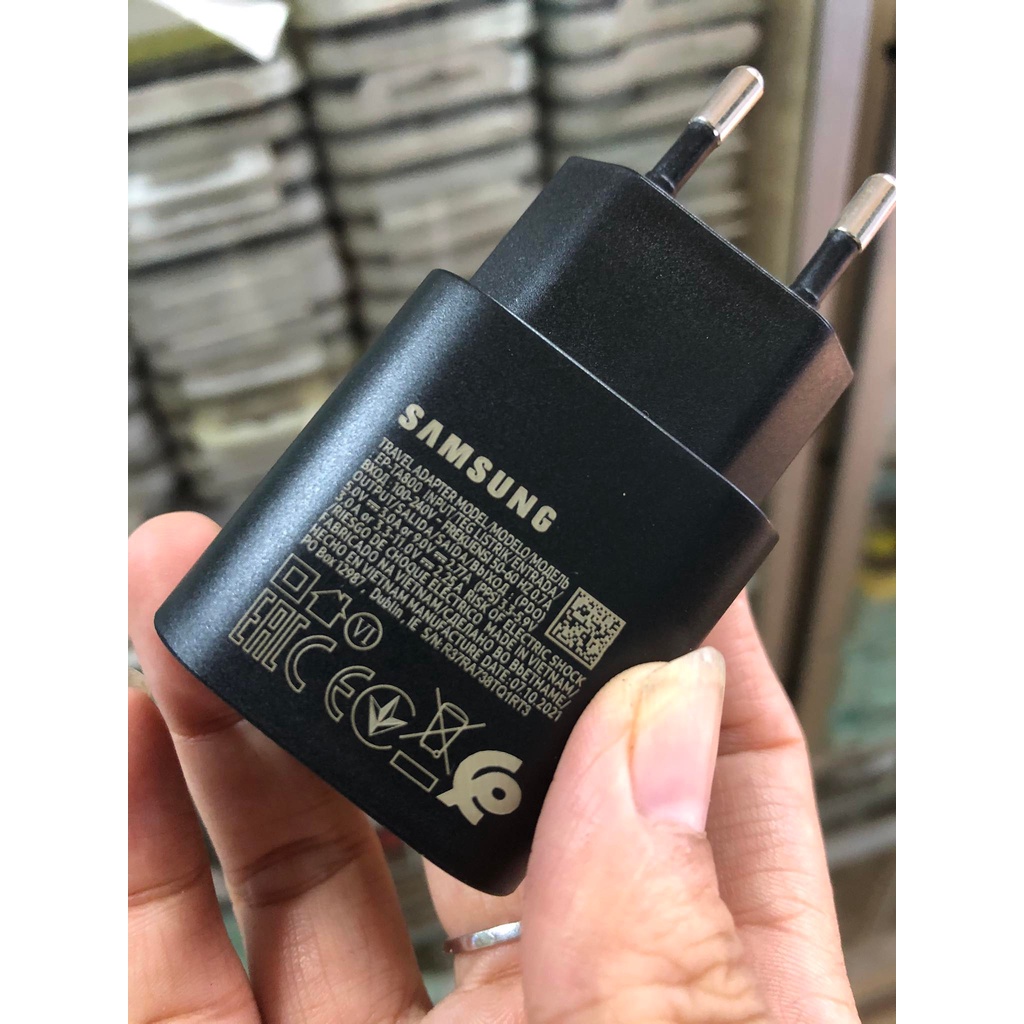 Bộ Cóc Cáp Sạc Nhanh 25W Samsung Galaxy S22 Plus Zin Hãng Chuẩn Hai Đầu Type C