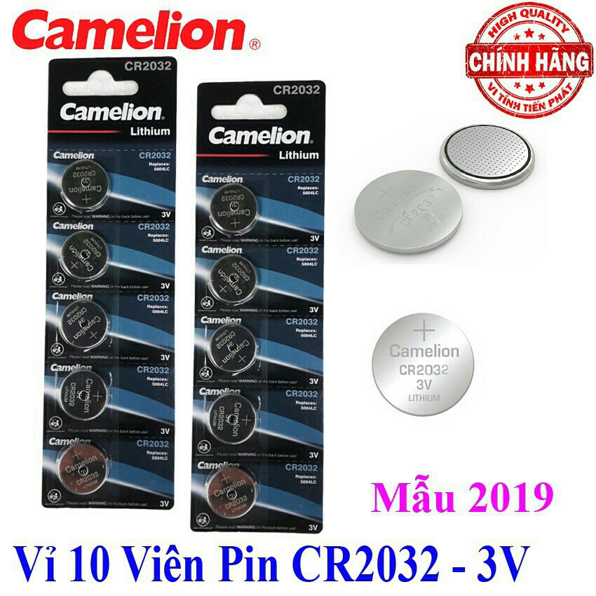 Vỉ 5 viên pin CMOS CR2032 Camelion Lithium Battery 3V