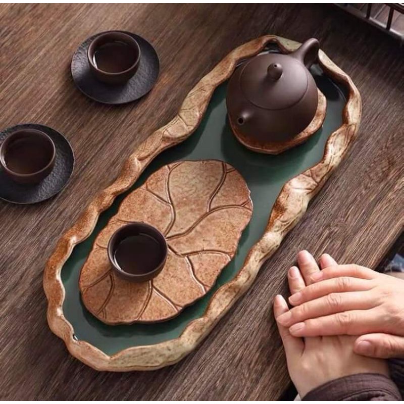 1 khay trà hoạ tiết tuyệt đẹp