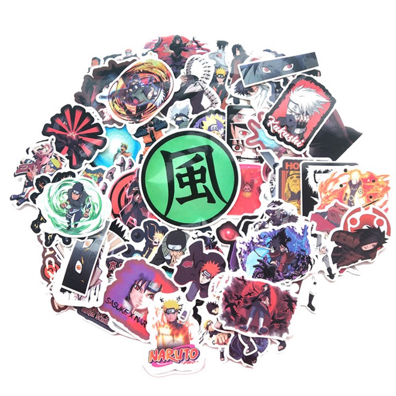 Bộ 70 Sticker Dán Trang Trí Hình Nhân Vật Trong Phim Hoạt Hình Naruto