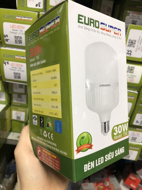 Đèn LED Trụ 30W Siêu Sáng Euro Super