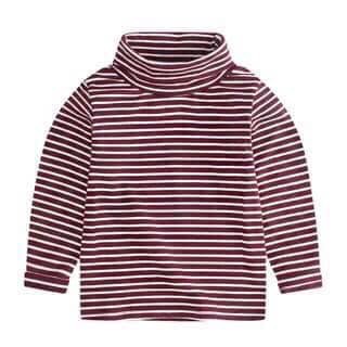 Áo thun kẻ cổ lọ 3 phân cho bé trai/gái