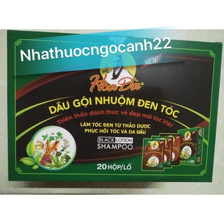 COMBO dầu gội nhuộm đen thảo dược HOA ĐÀ 20 hộp /lố