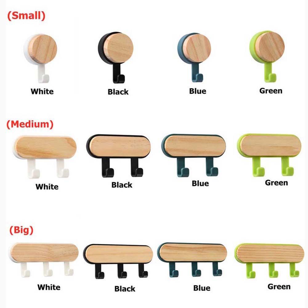 Móc treo đồ dán tường bằng gỗ NORMAN nhiều màu sắc