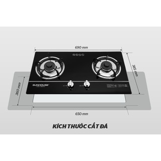 Bếp ga âm kính Sunhouse SHB501MT