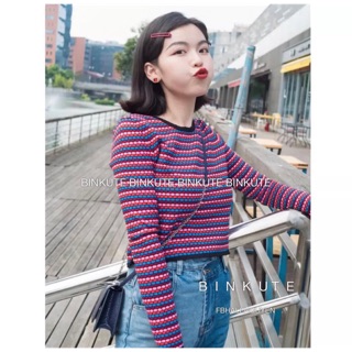 Áo len sọc tím zara xuất xịn