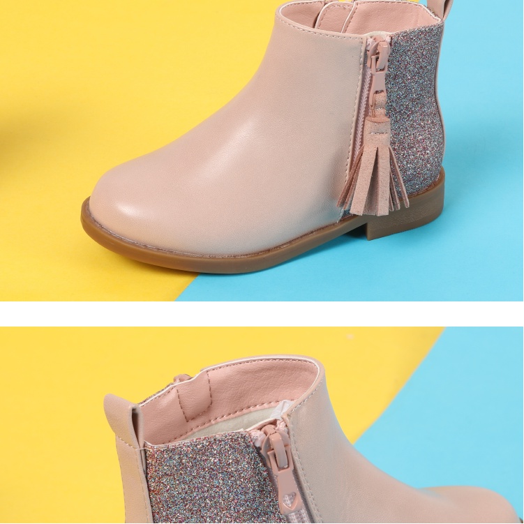 (26-30) giày bốt bé gái hãng BALABALA màu hồng kem 244242006366340