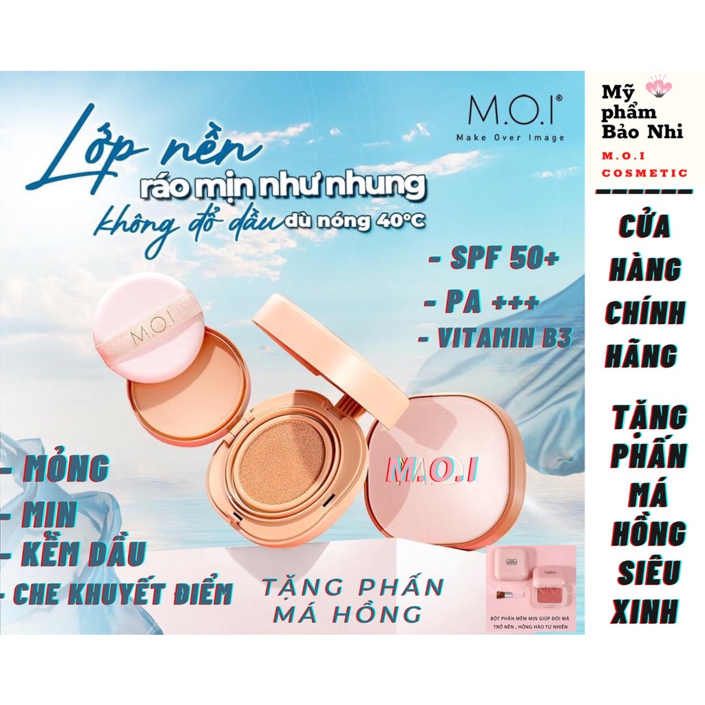 TẶNG PHẤN MÁ HỒNG KHI MUA PHẤN NƯỚC , PHẤN PHỦ , KỀM DẦU M.O.I HỒ NGỌC HÀ , CHỐNG NẮNG SPF 50++ , CHÍNH HÃNG 100%