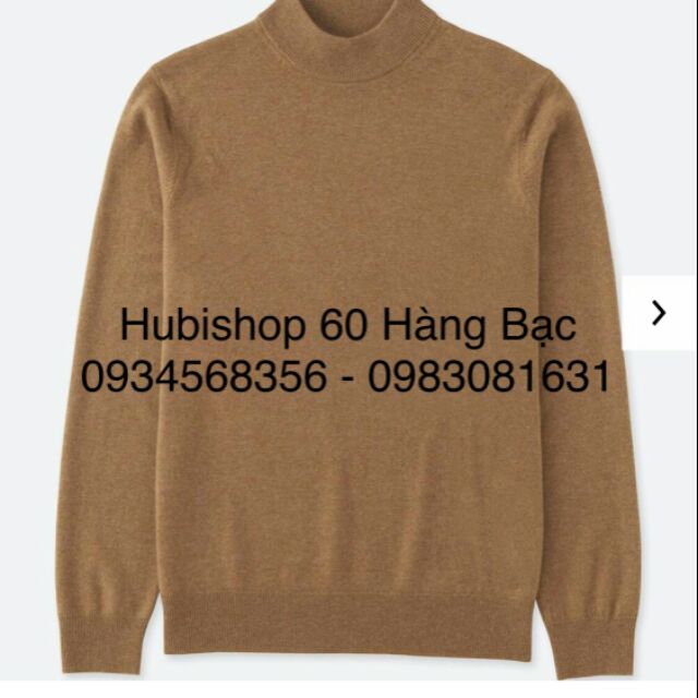 Áo len nam cổ tròn 100% CASHMERE UNIQLO