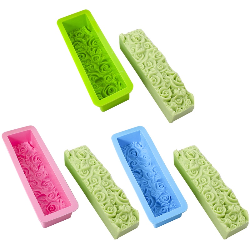 Khuôn Silicone Làm Xà Phòng Handmade Hình Hoa Hồng