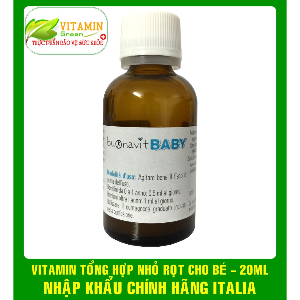 BUONAVIT BABY VITAMIN TỔNG HỢP DẠNG NHỎ GIỌT CHO BÉ 20ML | NHẬP KHẨU CHÍNH HÃNG ITALIA