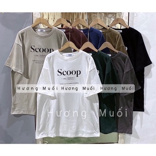 Áo thun chữ scoop-3158 dày