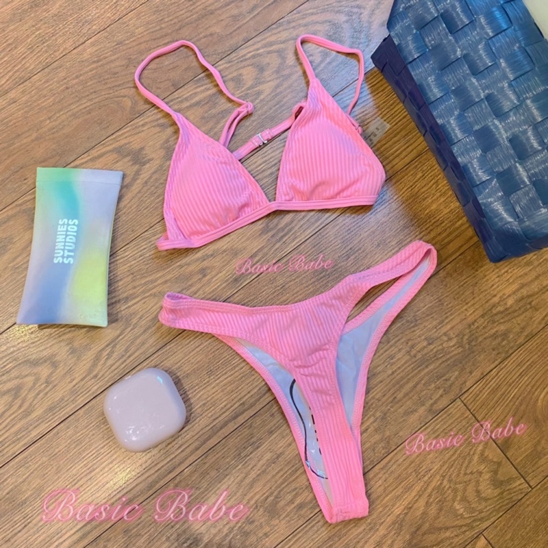 Bikini hồng hot summer, bikini hai mảnh sexy màu hồng , chính hãng Shein