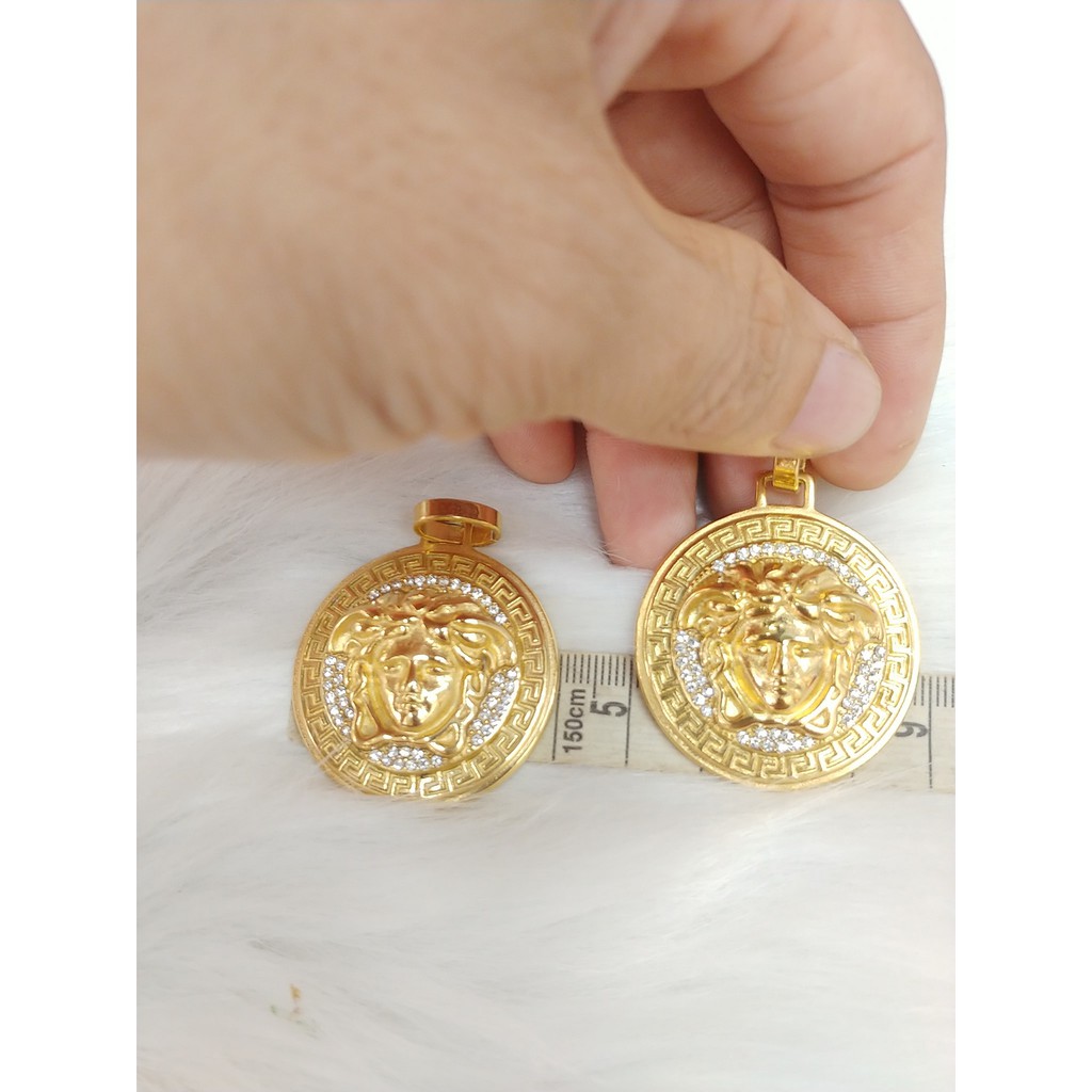 (Dùng bền bỉ -Không kiêng nước) Mặt Dây Chuyền Sư Tử Đúc Bọng- Dùng tắm rửa thoải mái không đen