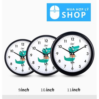 [CHÍNH HÃNG COMPAS] Đồng Hồ Treo Tường Compas Họa Tiết Hoạt Hình, Máy Kim Trôi Yên Tĩnh - Tặng Kèm Pin Và Móc Treo