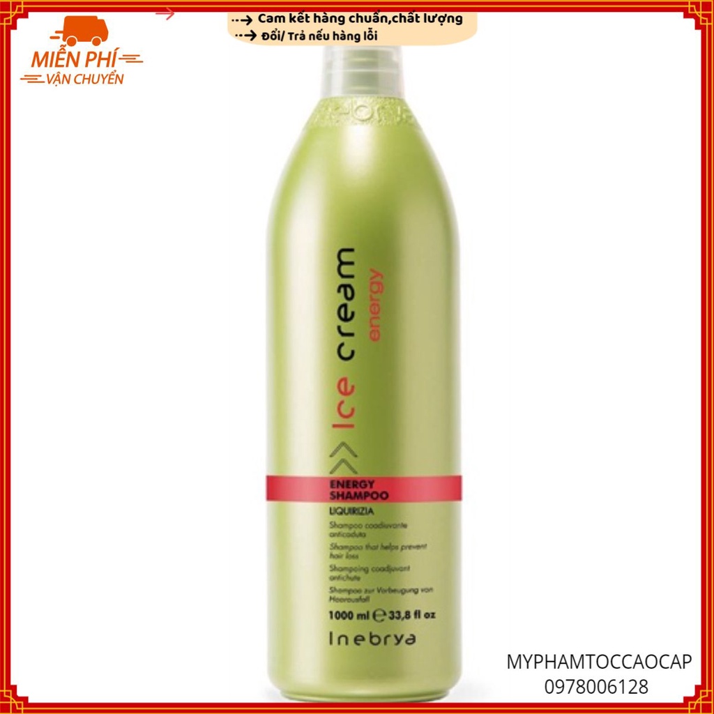 ✅ Hàng_Chính_Hãng_100%✅Dầu gội chống rụng tóc Inebrya Ice Cream Energy - Anti Hair Loss 1000ml
