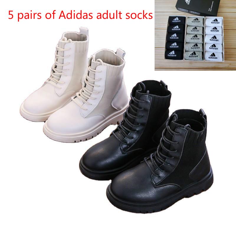 Giày boots Martin chống trượt thoáng khí phong cách thời trang Hàn Quốc dành cho bé