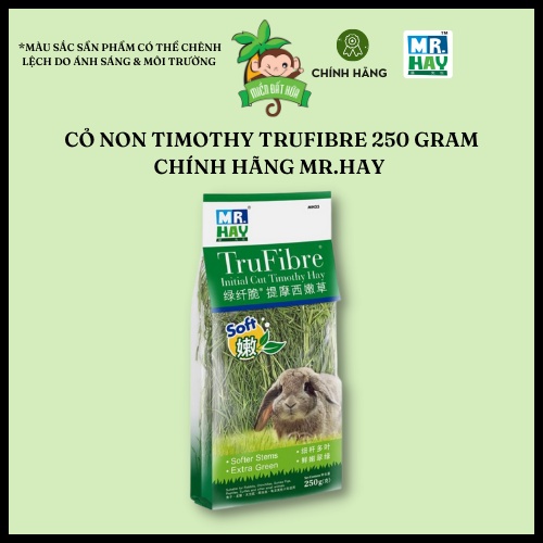 Thức ăn thỏ bọ - Cỏ non Timothy nguyên cành xanh tươi chính hãng Mr.Hay 250gram dành cho thỏ, bọ, chinchilla,...