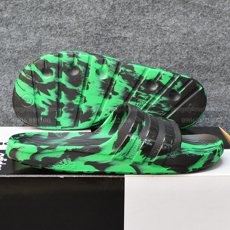 Dép ADIDAS DURAMO CAMO màu đen xanh lá sọc bóng