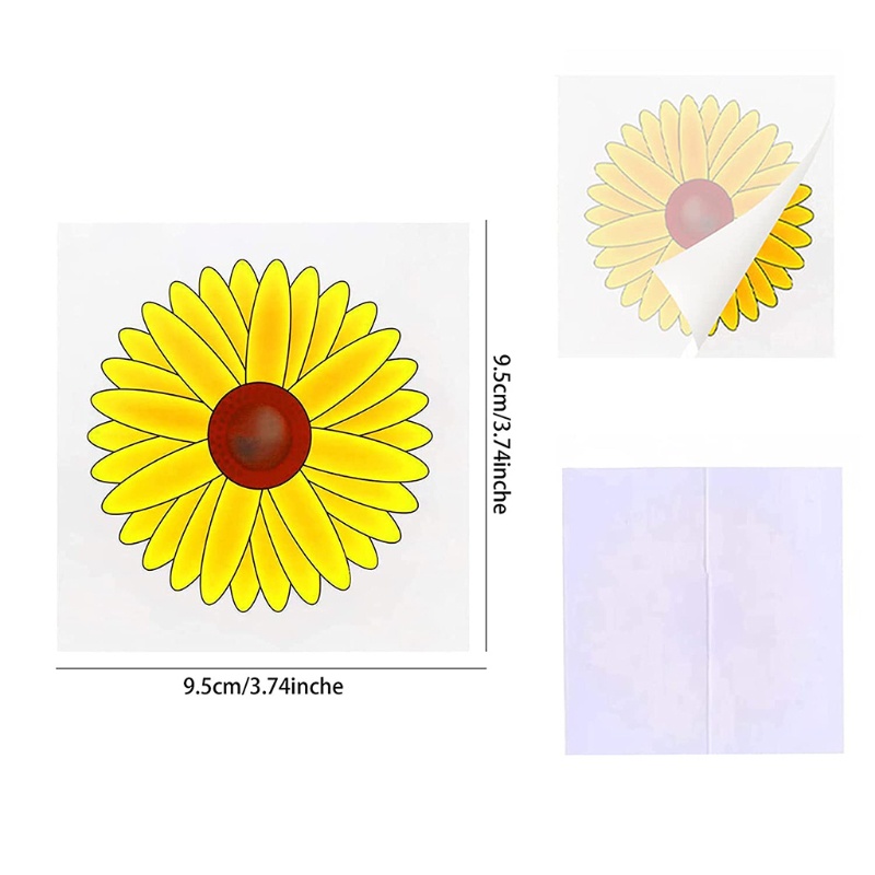 Set 20 Miếng Dán Cửa Sổ Bẫy Ruồi Muỗi Và Côn Trùng Hình Hoa Hướng Dương