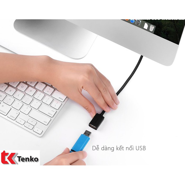 Cáp USB nối dài 5M chính hãng Ugreen 10318 chuẩn USB 2.0 cao cấp
