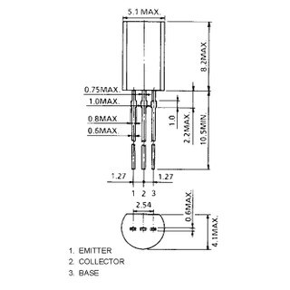 5 chiếc Transistor A1013 PNP chân cắm dip To92 thứ tự chân ECB