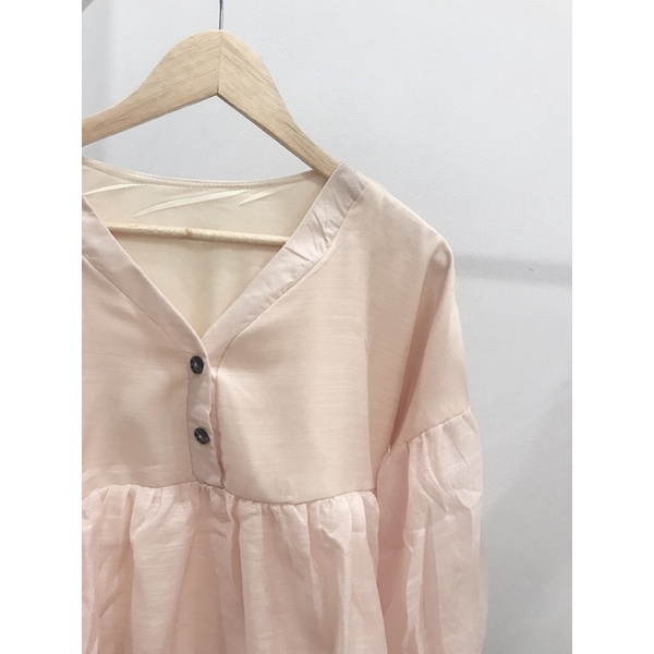 Áo babydoll hồng be | BigBuy360 - bigbuy360.vn