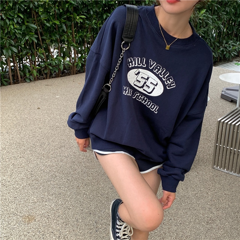 Áo thun nữ SUXI tay dài in chữ thời trang trẻ trung