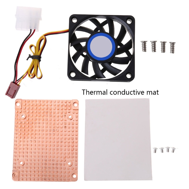 1 Bộ Quạt Tản Nhiệt Bằng Đồng Siêu Mỏng Kèm / Không Quạt Tản Nhiệt Cho Máy Tính 2.5 Inch