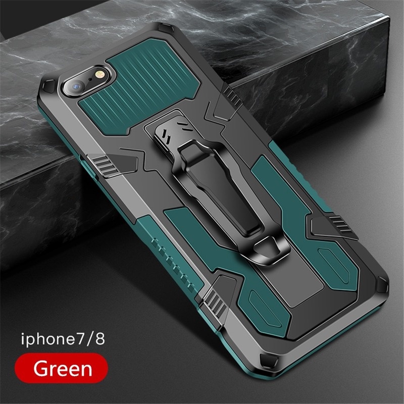 Dành Cho iPhone 16 15 14 Pro Max Plus XS 8 7 6 6s Plus SE 2020 2022 Chắc Chắn Lai Giáp Đai Kẹp Ốp Lưng Điện Thoại Chống Sốc