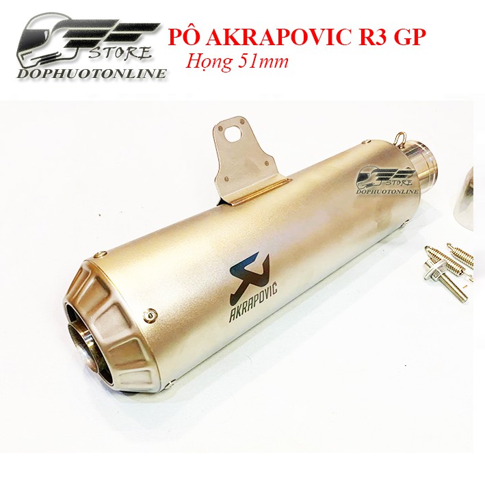 Pô Akrapovic R3 - MẪU MỚI